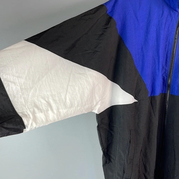 VINTAGE 90s NWT Mens Baggy Performance  Windbreaker Bomber Jacket Blokecore L - Picture 5 of 12